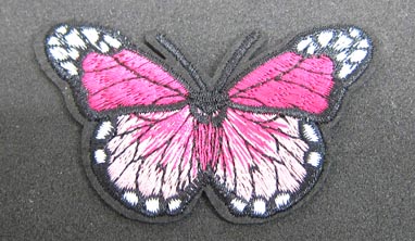 Bügelmotiv Schmetterling 7,6x4,8cm pink